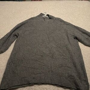 Grey sweater dress runs big